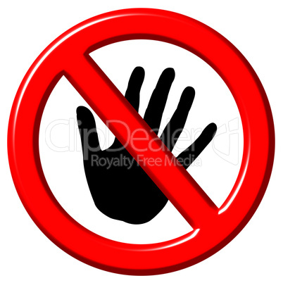 Do Not Touch 3d sign