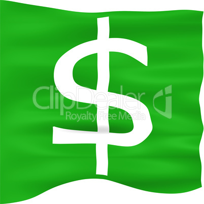3D Dollar Flag