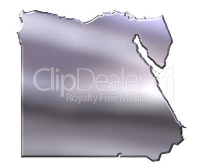 Egypt 3D Silver Map