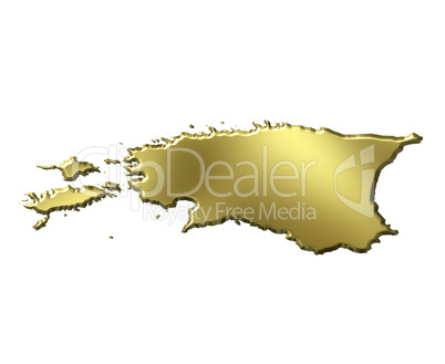 Estonia 3d Golden Map