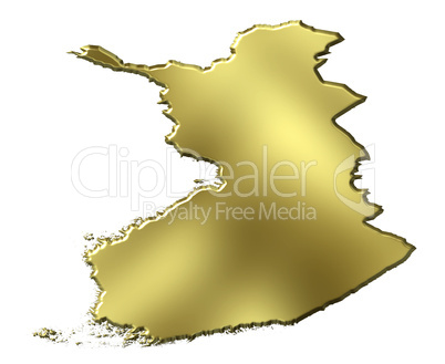 Finland 3d Golden Map
