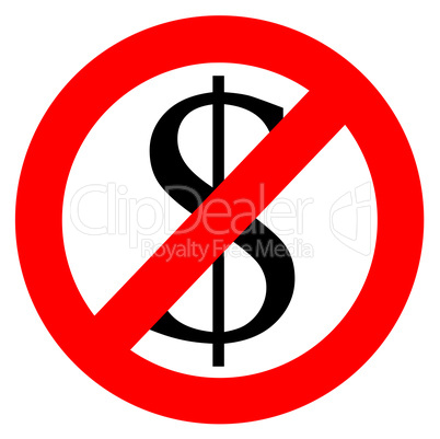 Free of charge anti dollar sign
