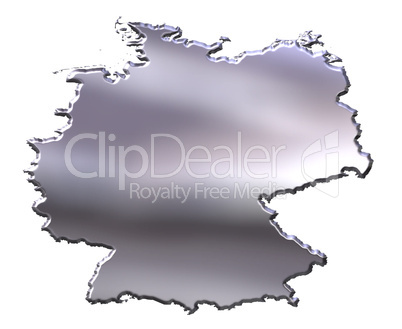 Germany 3D Silver Map