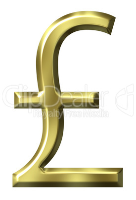 Golden British Pound Symbol