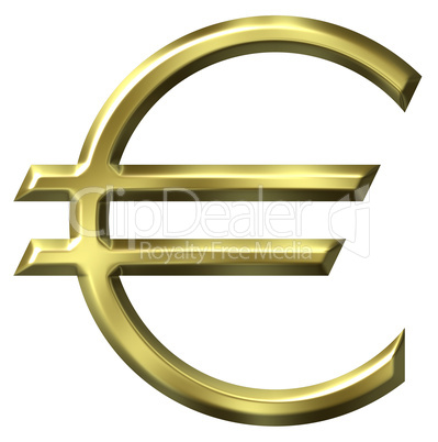 Golden Euro Currency Symbol