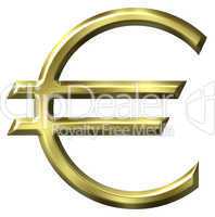 Golden Euro Currency Symbol