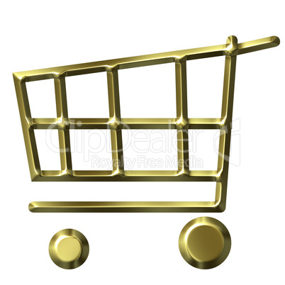 Golden Shopping Cart