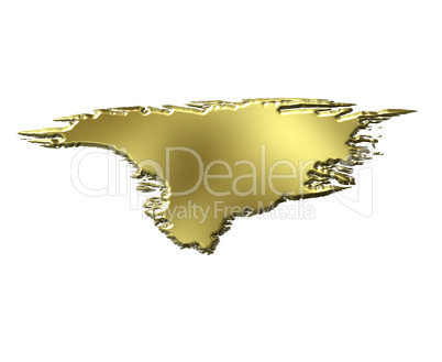 Greenland 3d Golden Map