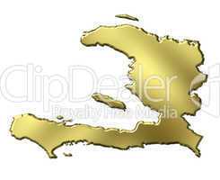 Haiti 3d Golden Map
