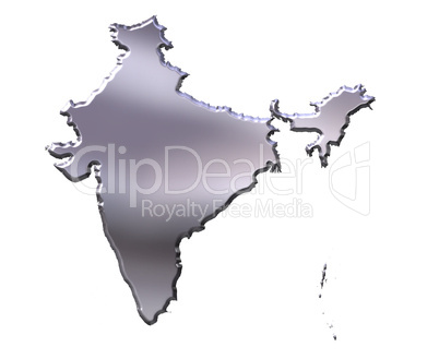 India 3D Silver Map