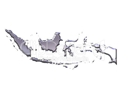 Indonesia 3D Silver Map