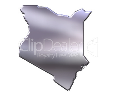 Kenya 3D Silver Map