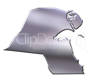 Kuwait 3D Silver Map