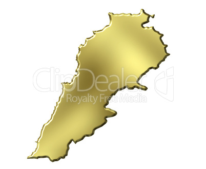 Lebanon 3d Golden Map