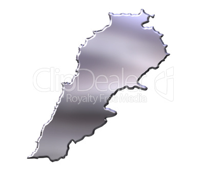 Lebanon 3D Silver Map