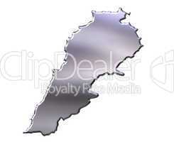 Lebanon 3D Silver Map