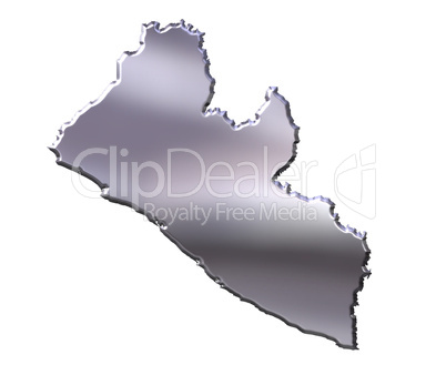 Liberia 3D Silver Map