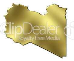 Libya 3d Golden Map