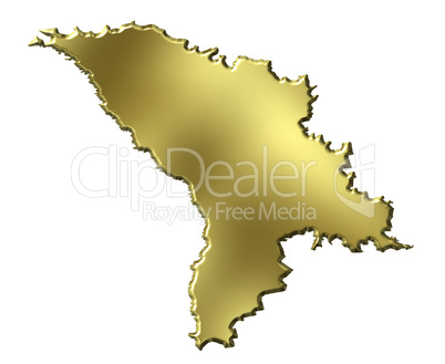 Moldova 3d Golden Map