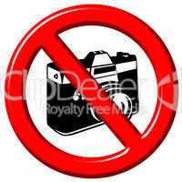 No photographs 3d sign