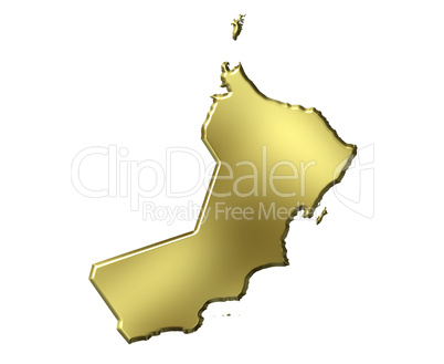 Oman 3d Golden Map