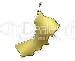 Oman 3d Golden Map