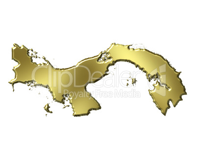 Panama 3d Golden Map