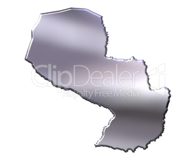 Paraguay 3D Silver Map