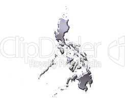 Philippines 3D Silver Map