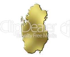 Qatar 3d Golden Map