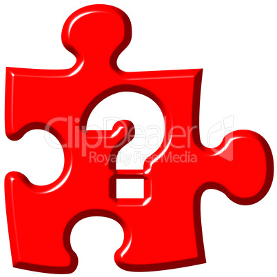 Question mark puzzle piece