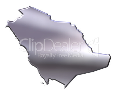 Saudi Arabia 3D Silver Map