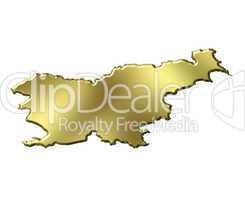 Slovenia 3d Golden Map