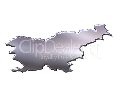 Slovenia 3D Silver Map