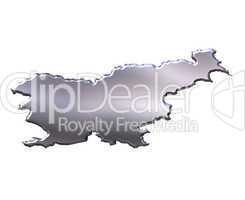 Slovenia 3D Silver Map