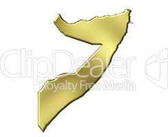 Somalia 3d Golden Map