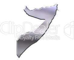 Somalia 3D Silver Map