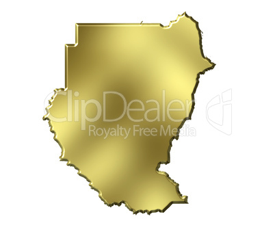 Sudan 3d Golden Map