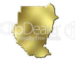 Sudan 3d Golden Map
