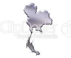 Thailand 3D Silver Map