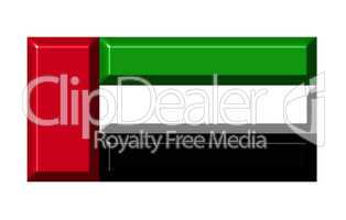 United Arab Emirates 3d flag with realistic proportions