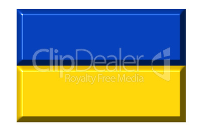 Ukraine 3d flag with realistic proportions