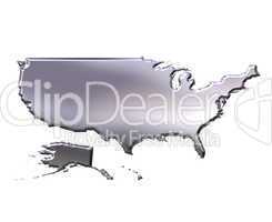 USA 3D Silver Map