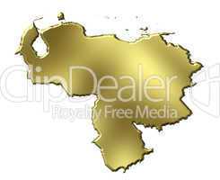 Venezuela 3d Golden Map