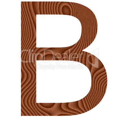 Wooden Letter B