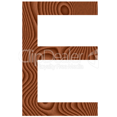 Wooden Letter E