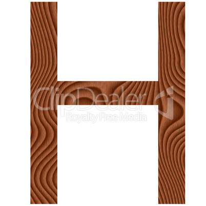 Wooden Letter H