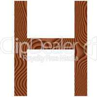 Wooden Letter H