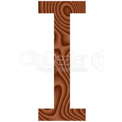 Wooden Letter I