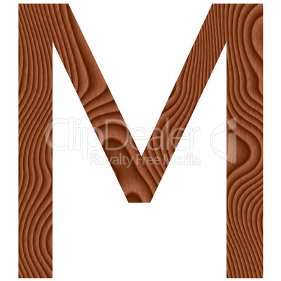 Wooden Letter M